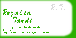 rozalia tardi business card